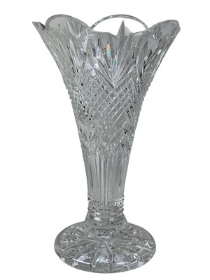 Lot 283 - THREE PAIRS OF CRYSTAL CANDLESTICKS