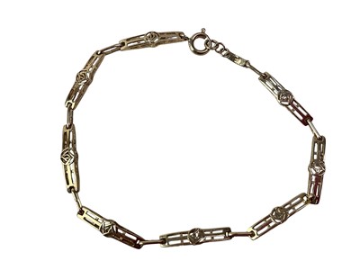 Lot 6 - GOLD BRACELET OF RENNIE MACKINTOSH DESIGN
