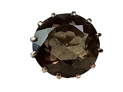 Lot 344 - SMOKY QUARTZ RING