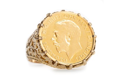Lot 2 - GEORGE V GOLD HALF SOVEREIGN RING