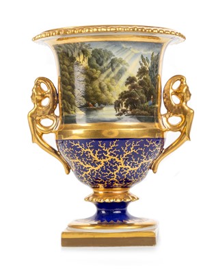 Lot 621 - FLIGHT BARR AND BARR TOPOGRAPHICAL CAMPANA STYLE VASE