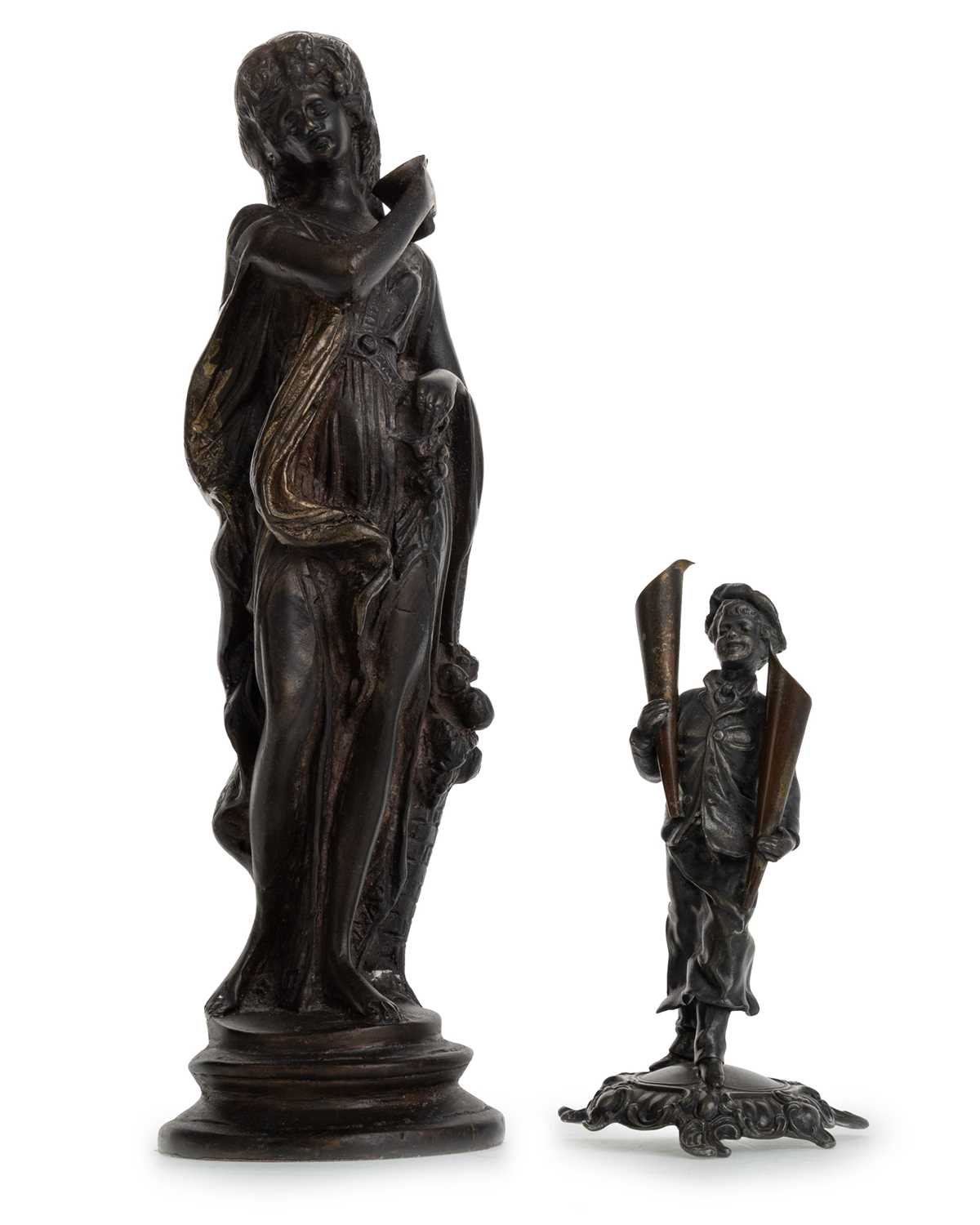 Lot 1274 - BRONZE FIGURE OF ALLEGORY OF AUTUMN