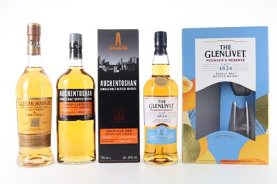 Lot 151 - GLENMORANGIE 10 YEAR OLD, AUCHENTOSHAN AMERICAN OAK