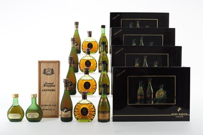 Lot 163 - JANNEAU GRAND ARMAGNAC MINIATURE SET