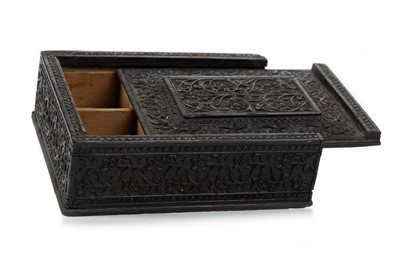 Lot 1619 - INDIAN TEAK CARVED BOX