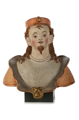 Lot 1276 - GERMAN CERAMIC BUST