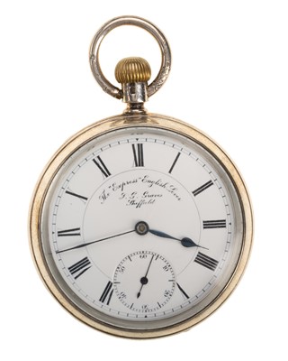 Lot 814 - EDWARDIAN SILVER CASED OPEN FACE POCKET WATCH