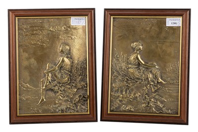 Lot 1280 - TWO FIGURAL PLAQUES