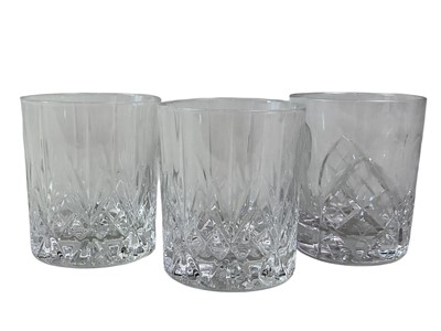 Lot 320 - TWO PAIRS OF CRYSTAL WINE GLASSES