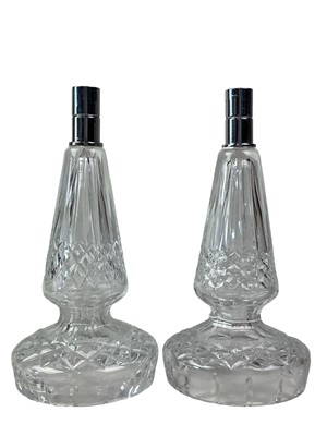 Lot 303 - COLLECTION OF CRYSTAL LAMPS AND LIGHT FITTINGS