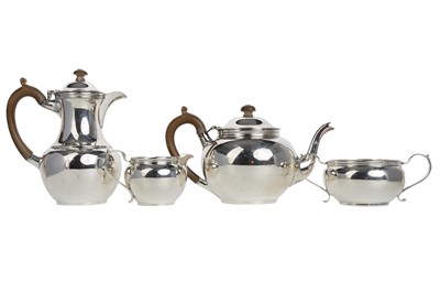 Lot 1182 - GEORGE VI SILVER FOUR PIECE TEA AND COFFEE SERVICE