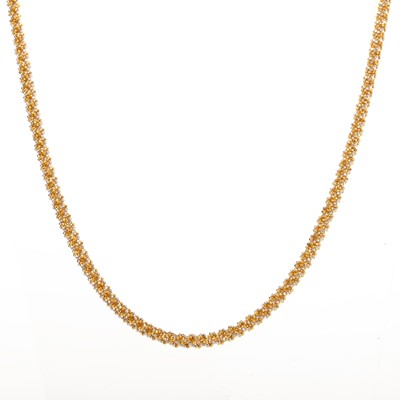 Lot 456 - GOLD POPCORN NECKLACE