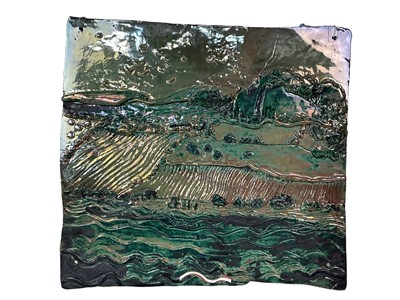 Lot 435 - CERAMIC PLAQUE BY MARGERY CLINTON (1931-2005)