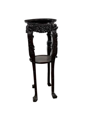 Lot 1623 - CHINESE HARDWOOD PLANT TABLE