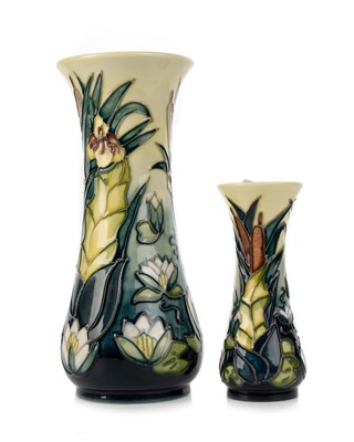 Lot 667 - RACHEL BISHOP FOR MOORCROFT POTTERY, TWO LAMIA PATTERN VASES