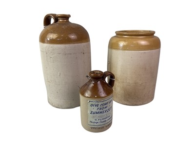 Lot 616 - TWO STONEWARE FLAGONS