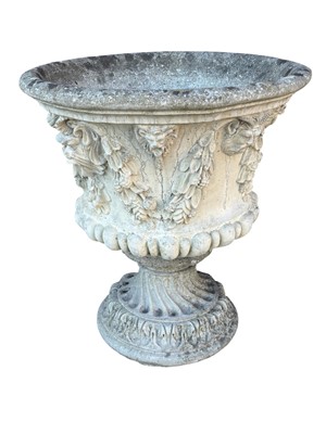 Lot 618 - COMPOSITION STONE GARDEN PLANTER