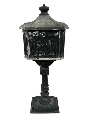 Lot 622 - VICTORIAN STYLE CAST IRON LETTER BOX