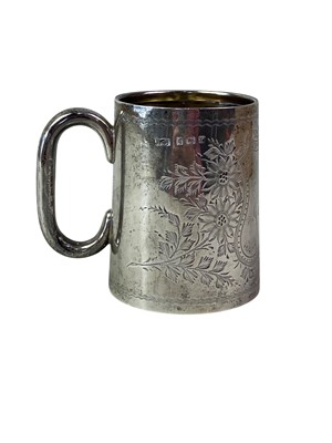 Lot 628 - EDWARD VII SILVER CHRISTENING MUG