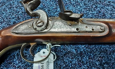 Lot 199 - NAVAL FLINTLOCK PISTOL