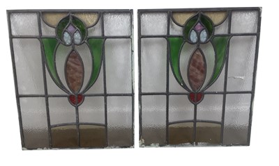 Lot 563 - COLLECTION OF STAINED GLASS PANELS