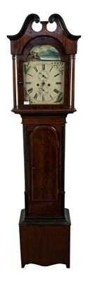 Lot 640 - GEORGIAN MAHOGANY LONGCASE CLOCK