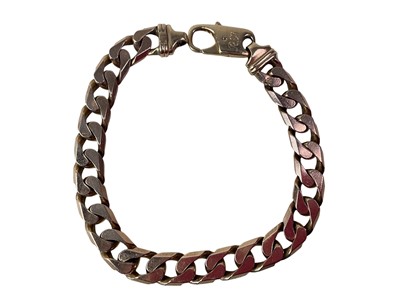 Lot 644 - GOLD CURB LINK BRACELET