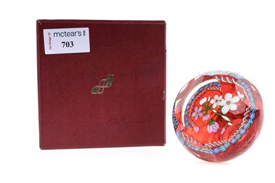 Lot 703 - PERTHSHIRE GLASS PAPERWEIGHT