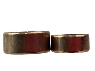 Lot 655 - TWO GOLD WEDDING BANDS