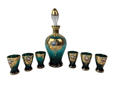 Lot 291 - BOHEMIAN GLASS LIQUEUR SET