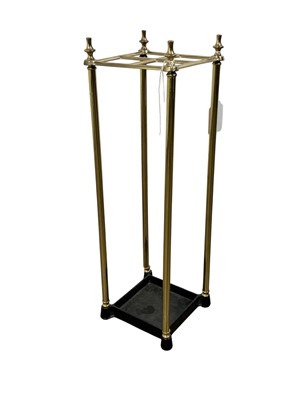 Lot 658 - VICTORIAN STYLE BRASS STICK STAND