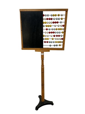 Lot 683 - VINTAGE SCHOOL BLACKBOARD AND ABACUS