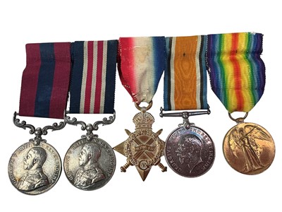 Lot 200 - GROUP OF FIVE WWI MEDALS