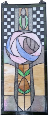 Lot 11 - CONTEMPORARY STAINED GLASS PANEL