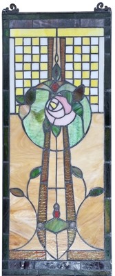 Lot 12 - CONTEMPORARY STAINED GLASS PANEL