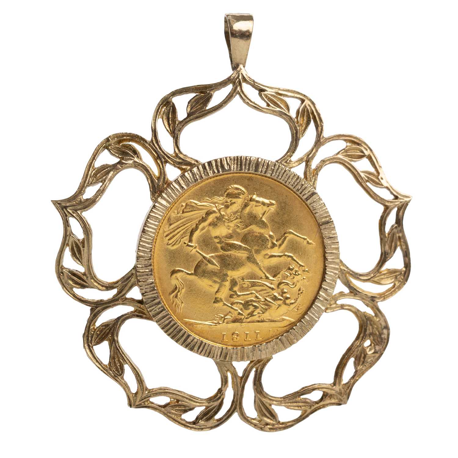 Lot 6 - GEORGE V GOLD SOVEREIGN PENDANT