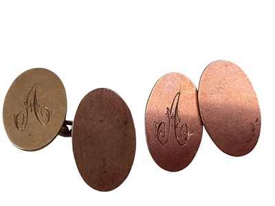 Lot 47 - PAIR OF GOLD CUFFLINKS