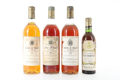 Lot 205 - THREE BOTTLES OF SAUTERNES DESSERT WINE