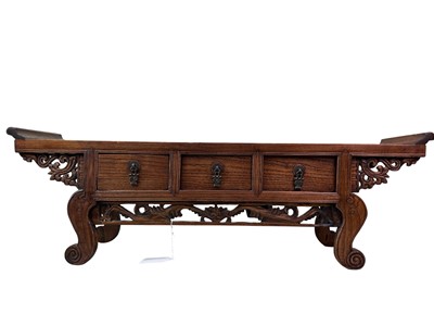 Lot 33 - CHINESE HARDWOOD ALTAR TABLE