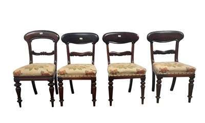 Lot 74 - SET OF FOUR VICTORIAN MAHOGANY DINING CHAIRS