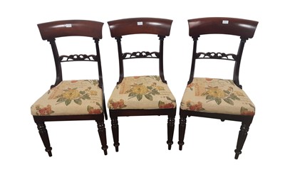 Lot 75 - SET OF SIX VICTORIAN MAHOGANY DINING CHAIRS