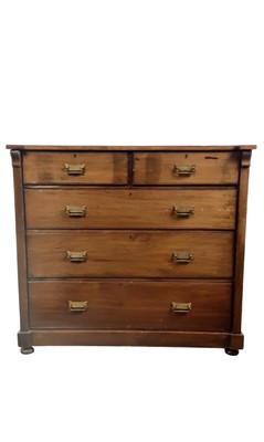 Lot 69 - VICTORIAN MAHOGANY CHEST OF DRAWERS