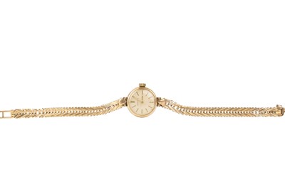 Lot 837 - NINE CARAT GOLD CASED MANUAL WIND WRIST WATCH