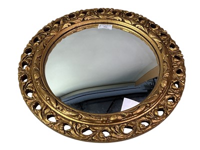Lot 264 - CONVEX CIRCULAR WALL MIRROR