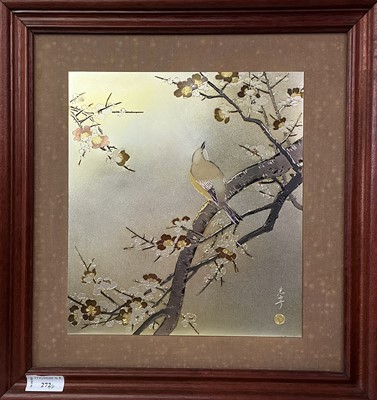 Lot 272 - JAPANESE CHOKIN ART PICTURE