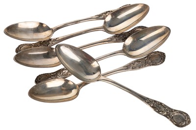Lot 1189 - SET OF SIX VICTORIAN SCOTTISH SILVER TEASPOONS