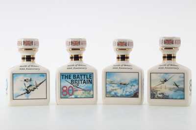 Lot 152 - FOUR POINTERS MINIATURE DECANTERS COMMEMORATING THE 80TH ANNIVERSARY OF THE BATTLE OF BRITAIN