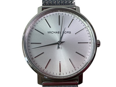 Lot 274 - MICHAEL KORS STAINLESS STEEL WRIST WATCH