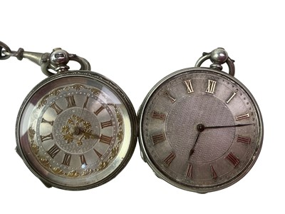 Lot 6 - TWO VICTORIAN SILVER POCKET WATCHES