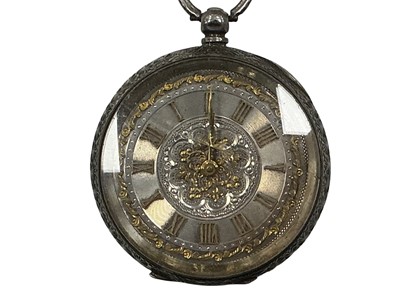 Lot 1 - VICTORIAN SILVER FOB WATCH